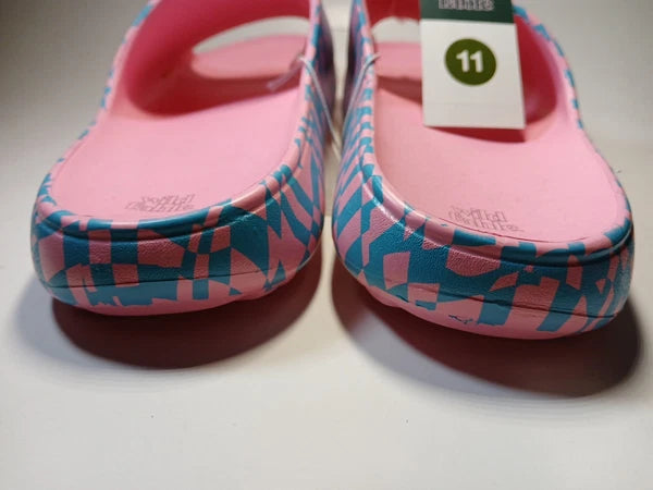 EVA Style Sandals Size 11 Pink/blue Wild Fable Open Toe Slip-on Confortable