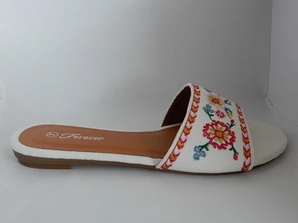 New Fashion Embroidered Slippers Sandals Size 6~10