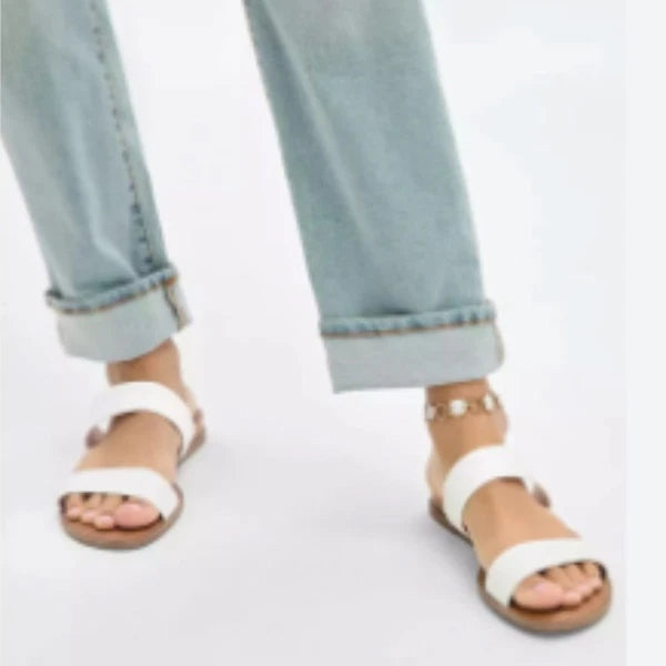 Style & Co Elliee Flat Cushioned sandals white NIB - 5.5