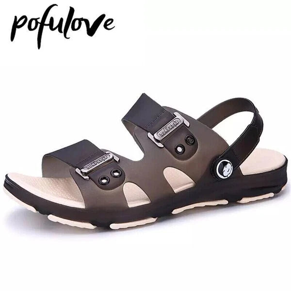 Fashion Men Sandals Summer Beach Slippers  Slip On Flats Slides Casual Shoes