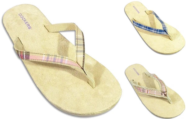 Dockers Womens Summer Inspired Flip Flop Thong Casual Beach Sandal